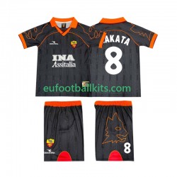AS Roma NAKATA 8 Retro Away Football Shirts 1999 2000 Kids LS