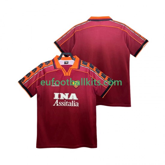 AS Roma Retro Home Football Shirts 1998 1999 Men LS