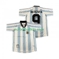 Argentina BATISUTA 9 Retro Home Football Shirts 1998 Men LS