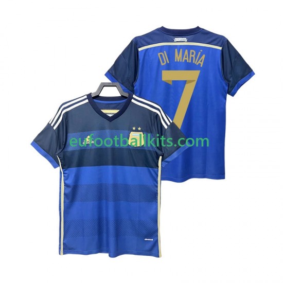Argentina DI MARIA 7 Retro Away Football Shirts 2014 Men LS