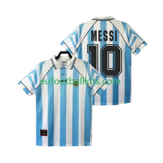 Argentina Lionel Messi 10 Retro Home Football Shirts 1996 1997 Men LS