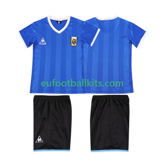 Argentina Retro Away Football Shirts 1986 Kids LS