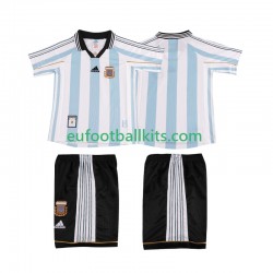 Argentina Retro Home Football Shirts 1998 Kids LS