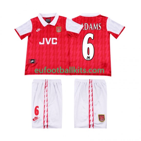 Arsenal ADAMS 6 Retro Home Football Shirts 1994 1996 Kids LS