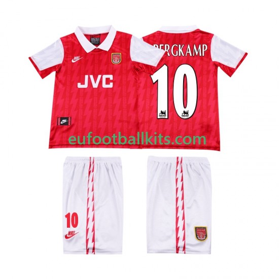 Arsenal BERGKAMP 10 Retro Home Football Shirts 1994 1996 Kids LS