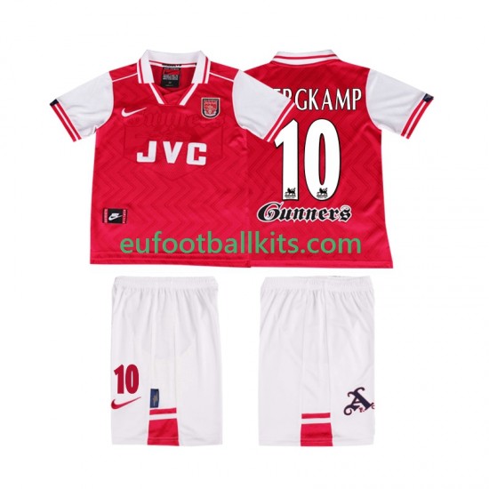 Arsenal BERGKAMP 10 Retro Home Football Shirts 1996 1997 Kids LS