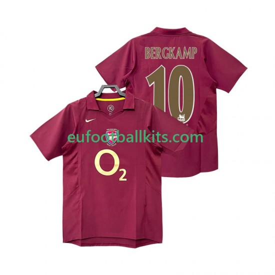 Arsenal BERGKAMP 10 Retro Home Football Shirts 2005 2006 Men LS