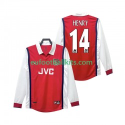 Arsenal Henry 14 Retro Home Football Shirts 1998 1999 Men SS