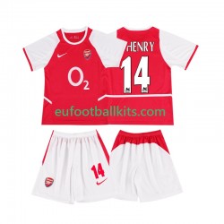 Arsenal Thierry Henry 14 Retro Home Football Shirts 2002 2003 Kids LS