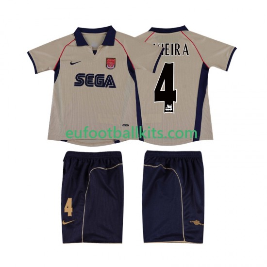 Arsenal VIEIRA 4 Retro Away Football Shirts 2001 2002 Kids LS