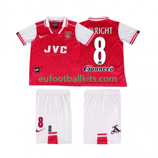 Arsenal WRIGHT 8 Retro Home Football Shirts 1996 1997 Kids LS
