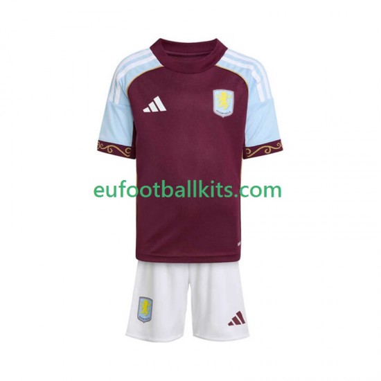 Aston Villa Home Football Shirts 2025-2026 Kids LS