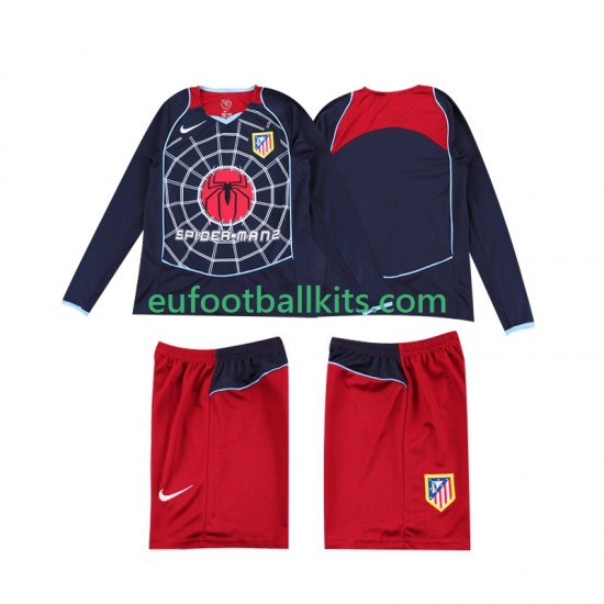 Atletico Madrid Retro Away Football Shirts 2004 2005 Kids SS