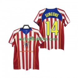 Atletico Madrid SIMEONE 14 Retro Home Football Shirts 2004 2005 Men LS
