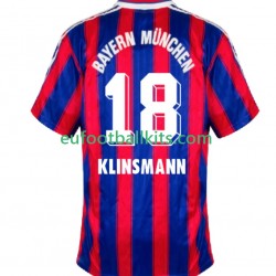 Bayern Munich Klinsmann 18 Retro Home Football Shirts 1995 1997 Men LS