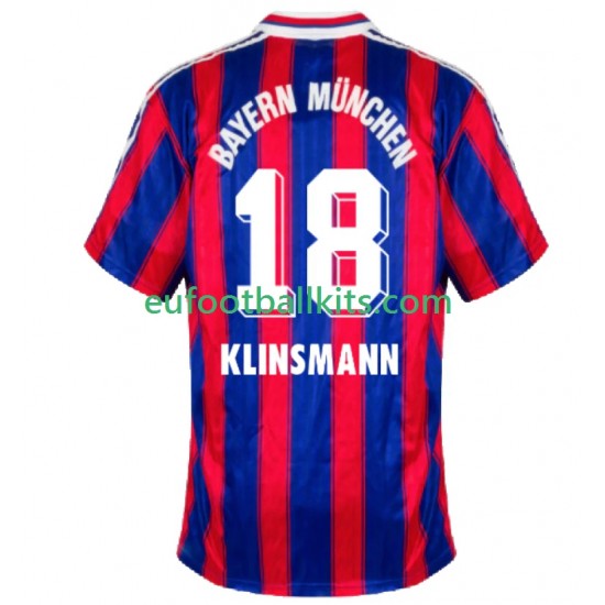 Bayern Munich Klinsmann 18 Retro Home Football Shirts 1995 1997 Men LS