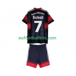 Bayern Munich Scholl 7 Retro Home Football Shirts 1997 1999 Kids LS