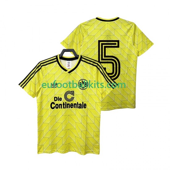 Borussia Dortmund 5 Retro Home Football Shirts 1988 1989 Men LS