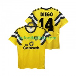 Borussia Dortmund DIEGO 14 Retro Home Football Shirts DFB-POKAL 1989 Men LS