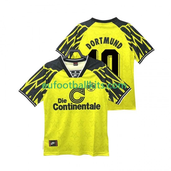 Borussia Dortmund Moller 10 Retro Home Football Shirts 1994 1995 Men LS
