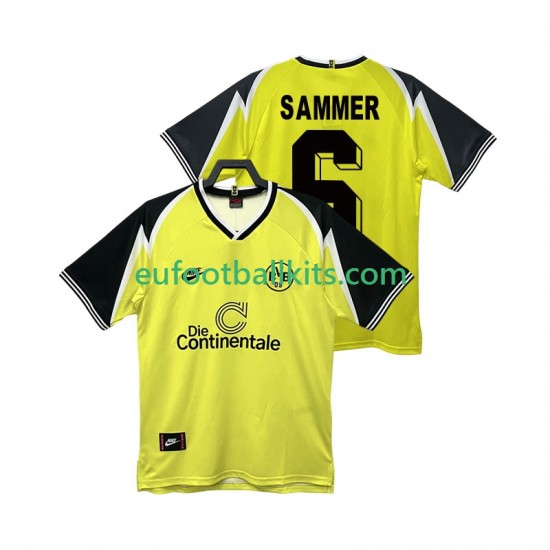 Borussia Dortmund SAMMER 6 Retro Home Football Shirts 1995 1996 Men LS