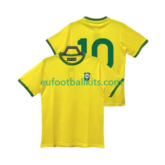 Brazil 10 Retro Home Football Shirts 1970 Men LS