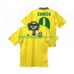 Brazil CARECA 9 Retro Home Football Shirts 1991 1993 Men LS