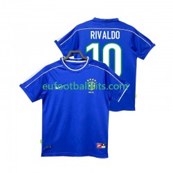 Brazil RIVALDO 10 Retro Away Football Shirts 1998 Men LS