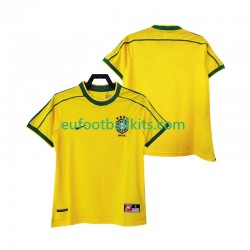 Brazil Retro Home Football Shirts 1998 Men LS