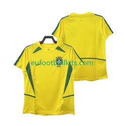 Brazil Retro Home Football Shirts 2002 Men LS