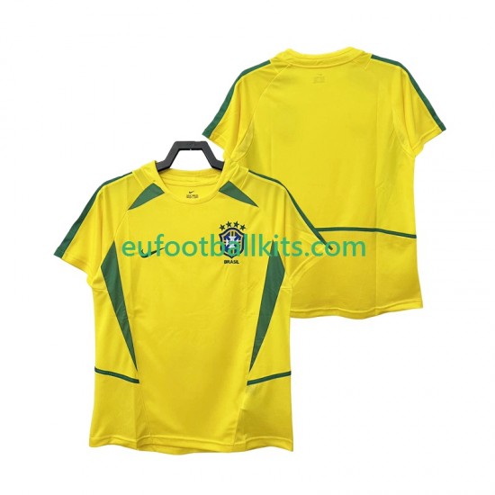 Brazil Retro Home Football Shirts 2002 Men LS