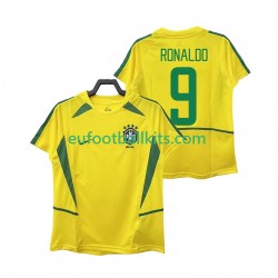 Brazil Ronaldo 9 Retro Home Football Shirts 2002 Men LS