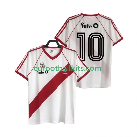 CA River Plate 10 Retro Home Football Shirts 1986 Men LS
