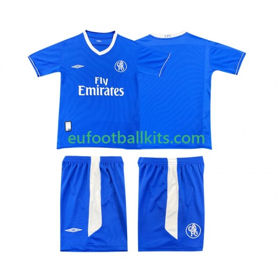 Chelsea Retro Home Football Shirts 2003 2005 Kids LS