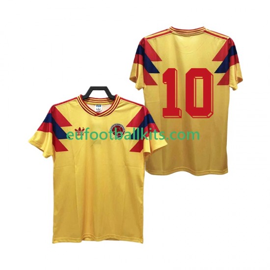 Colombia 10 Retro Home Football Shirts 1990 Men LS