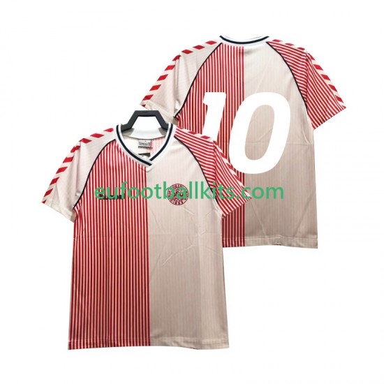 Denmark Retro Home Football Shirts 1986 Men LS