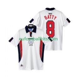 England BATTY 8 Retro Home Football Shirts 1998 Men LS