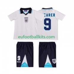 England SHEARER 9 Retro Home Football Shirts 1996 Kids LS
