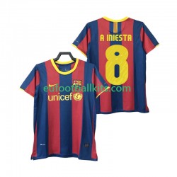 FC Barcelona A INIESTA 8 Retro Home Football Shirts 2010 2011 Men LS