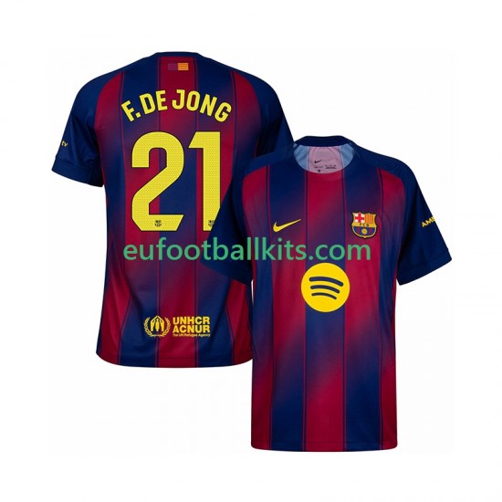 FC Barcelona Frenkie de Jong 21 Home Football Shirts 2025-2026 Men LS