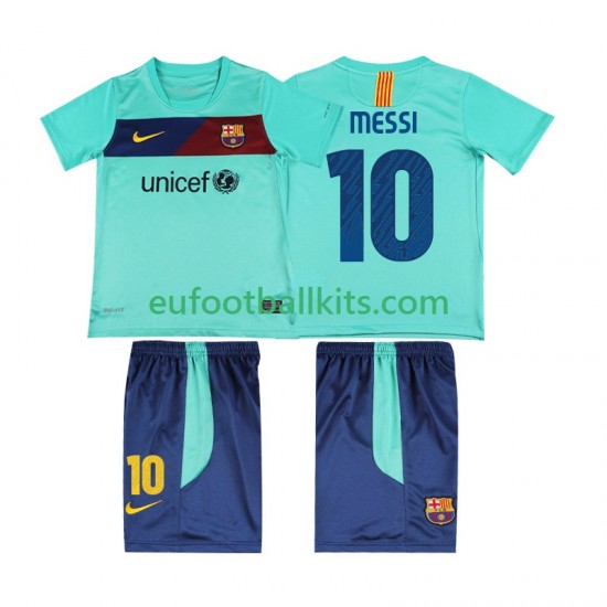 FC Barcelona Lionel Messi 10 Retro Away Football Shirts 2010 2011 Kids LS