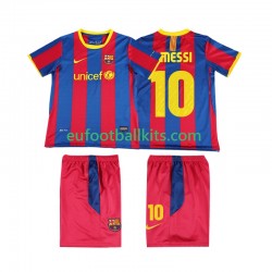 FC Barcelona Lionel Messi 10 Retro Home Football Shirts 2010 2011 Kids LS