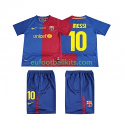 FC Barcelona Lionel Messi 10 Retro Home Football Shirts Champions League 2008 2009 Kids LS