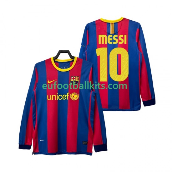FC Barcelona Lionel Messi 10 Retro Home Football Shirts 2010 2011 Men SS