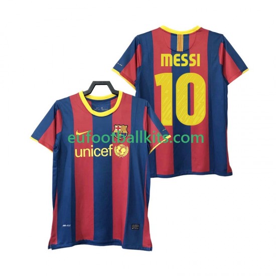 FC Barcelona Lionel Messi 10 Retro Home Football Shirts 2010 2011 Men LS