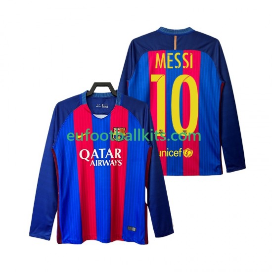 FC Barcelona Lionel Messi 10 Retro Home Football Shirts 2016 2017 Men SS