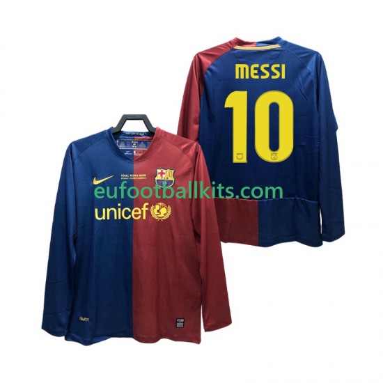 FC Barcelona Lionel Messi 10 Retro Home Football Shirts Champions League 2008 2009 Men SS