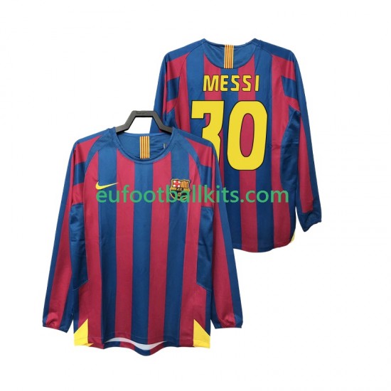 FC Barcelona Lionel Messi 30 Retro Home Football Shirts 2005 2006 Men SS