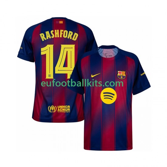 FC Barcelona Marcus Rashford 14 Home Football Shirts Champions League 2025-2026 Men LS