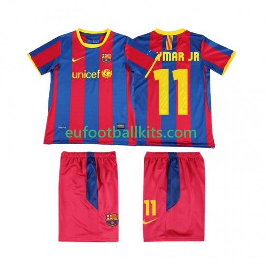 FC Barcelona Neymar JR 11 Retro Home Football Shirts 2010 2011 Kids LS